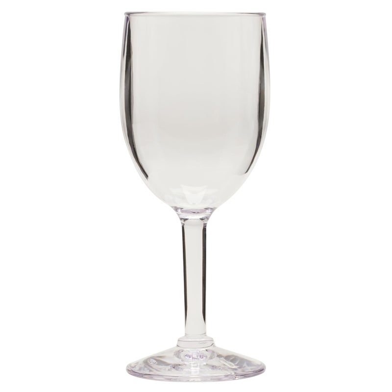 Get كؤوس نبيذ بلاستيكية قابلة لإعادة الاستخدام ومضادة للكسر من G.E.T. SW-1404-1-SAN-CL-EC، سعة 8 أونصات، شفافة (طقم من 4)  - Image 3